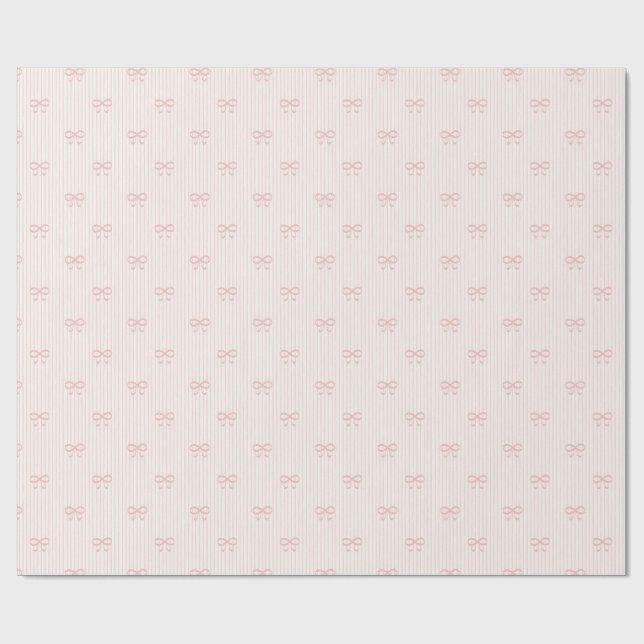 Papel De Regalo Soft Pink Balletcore Ribbon Bows (Superficie plana)