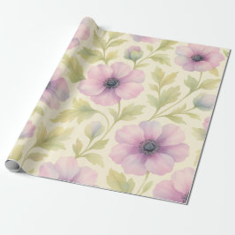 Papel De Regalo Soft Pink Floral Wrapping Paper