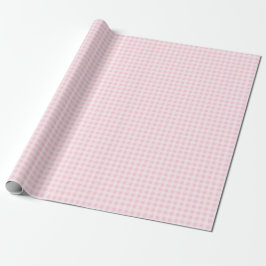 Papel De Regalo Soft Pink Gingham Wrapping Paper