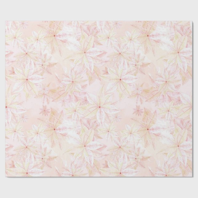 Papel De Regalo Soft Pink Poinsettias - Christmas Wrapping Paper (Superficie plana)