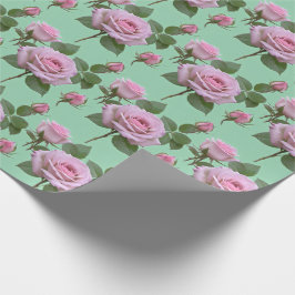 Papel De Regalo Soft Pink Roses With Subtle Lavender Highlights 