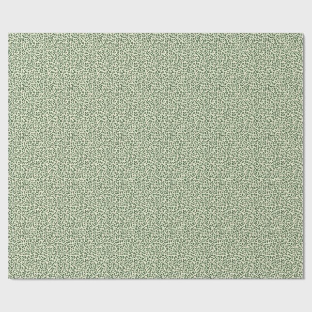 Papel De Regalo Soft Sage Green Botanical Leaf Foliage Pattern (Superficie plana)