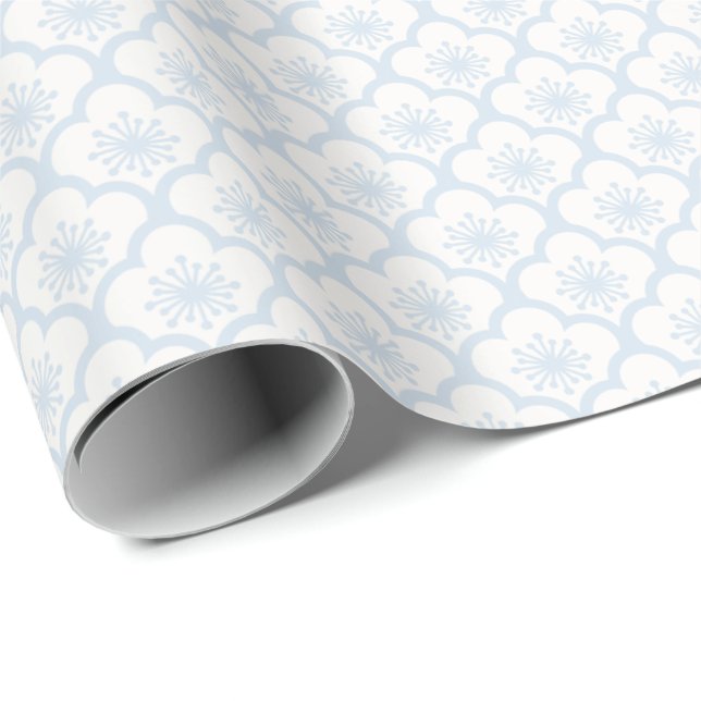 Papel De Regalo Soft Sakura Polvo Azul - Neutral (Esquina del rollo)