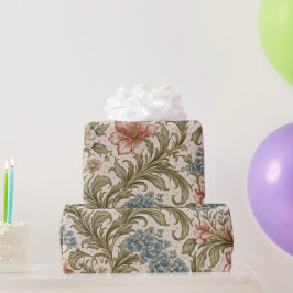 Papel De Regalo Soft Scrollwork Garden Floral Pattern