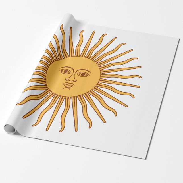 Papel De Regalo Sol de mayo (Desenrollado)
