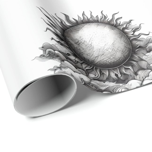 Papel De Regalo Sol Nublado (Esquina del rollo)