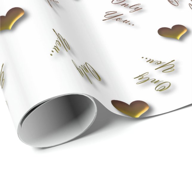 Papel De Regalo Solamente usted. modelo del amor de las tarjetas (Esquina del rollo)