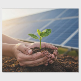 Papel De Regalo Solar Power Green Earth Gift Wrap