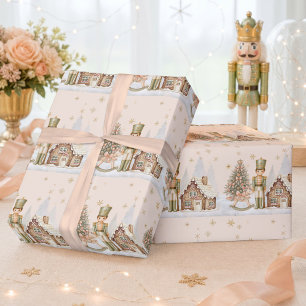 Papel De Regalo Soldado Cascanueces Jengibre Navidad Cumpleaños