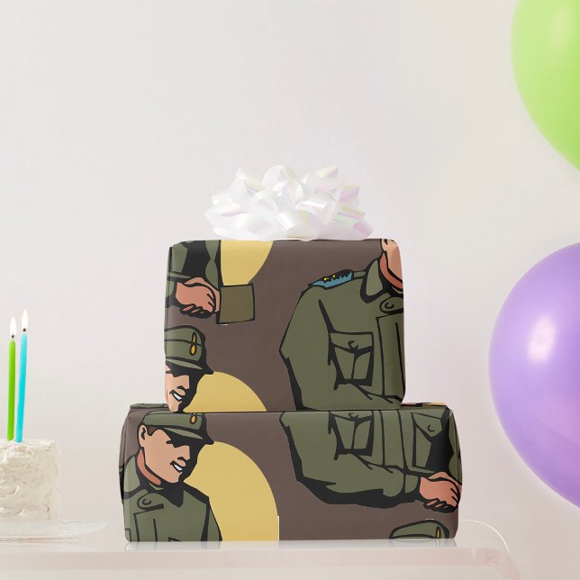 Papel De Regalo Soldado del Ejército Retro (Subido por el creador)