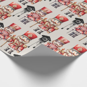 Papel De Regalo Soldados Cascanueces Relojes Cucú