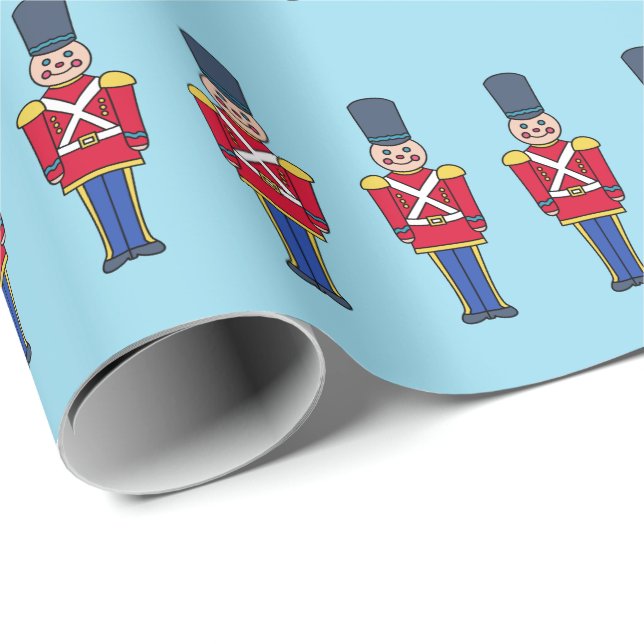 Papel de regalo Soldados de juguete de Navidad (Esquina del rollo)