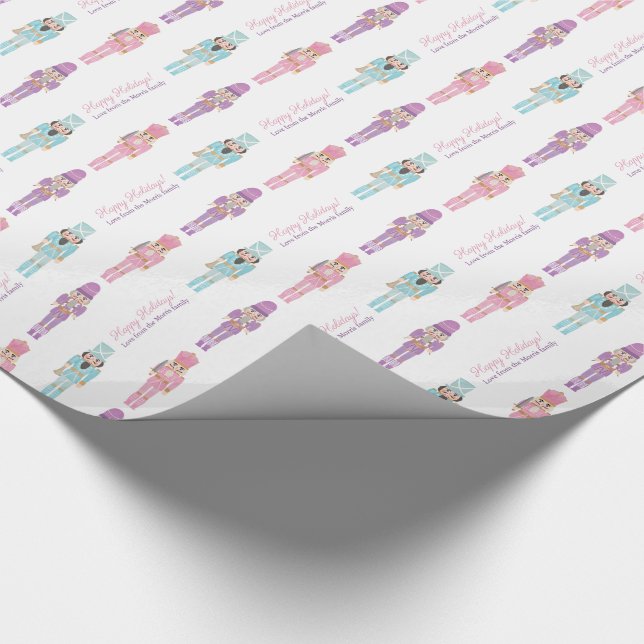 Papel De Regalo Soldados de madera kitsch nutcracker felices fiest (Esquina)