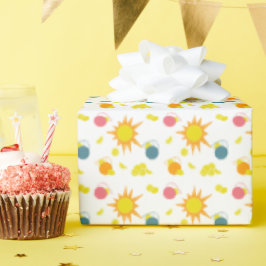 Papel De Regalo Soles amarillos anaranjados Limones amarillos