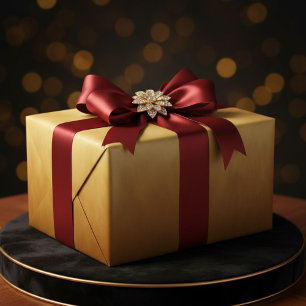Papel De Regalo Solid Metallic Gold Color Effect Gift Wrap Paper
