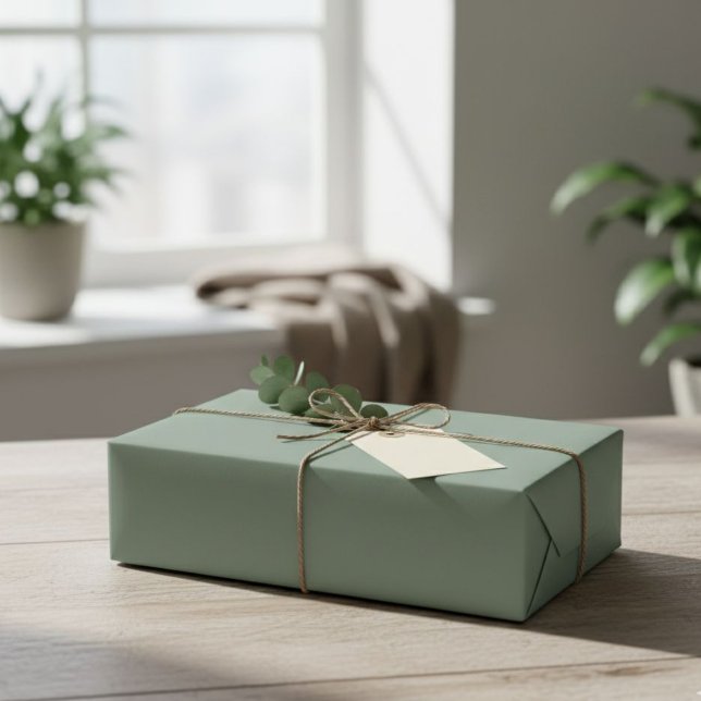 Papel De Regalo Solid Sage Green Matte Gift Wrap Paper (Subido por el creador)