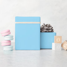 Papel de regalo sólido Baby Blue en rollo