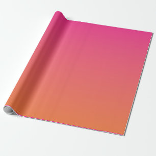 Papel De Regalo Sólido degradado rosa a Naranja brillante