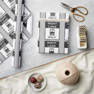 Papel De Regalo Sólo carril derecho de tranvía