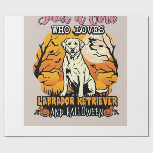 Papel De Regalo Solo chica que ama el Labrador Retriever Halloween