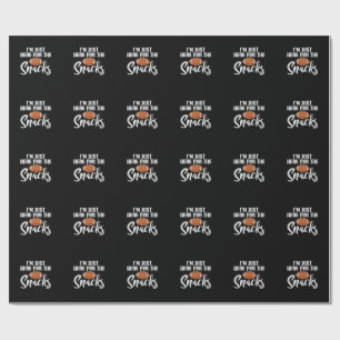 Papel De Regalo Solo estoy aquí por los snacks de fútbol americano