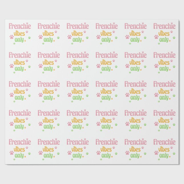 Papel De Regalo Solo frenchie vibes (Superficie plana)
