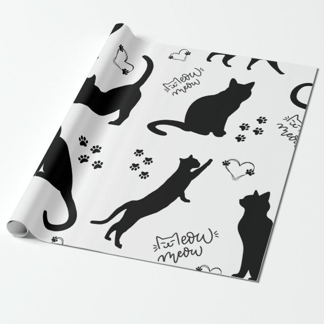 Papel De Regalo Sólo gatos (Desenrollado)