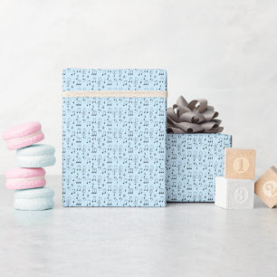 Papel De Regalo Solo notado azul
