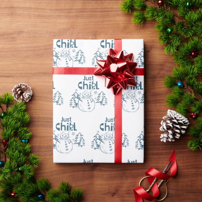 Papel De Regalo Solo Relájate Navidades Divertidas (Regalo de vacaciones)