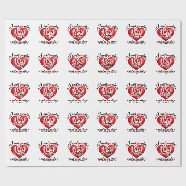 Papel De Regalo Solo Tú ❤️ (Superficie plana)