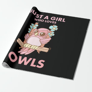 Papel De Regalo Sólo Un Chica que ama a los búhos
