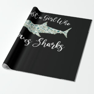 Papel De Regalo Solo un Chica que ama a los tiburones - obsequia a