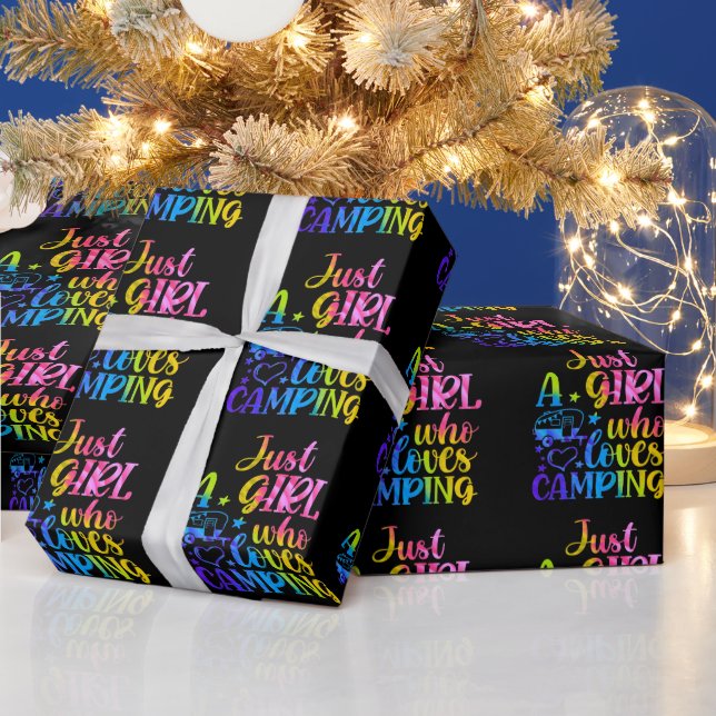 Papel De Regalo Solo un Chica que ama acampar (Vacaciones)