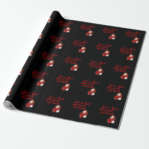 Papel De Regalo Sólo un Chica que ama las cabezas rojas