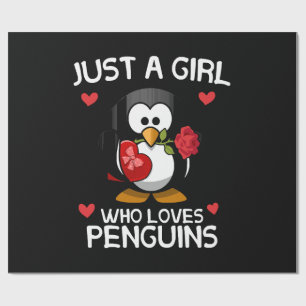 Papel De Regalo Sólo una chica que ama a los pingüinos