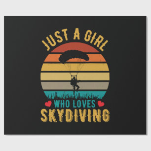 Papel De Regalo solo una chica que ama el paracaidismo