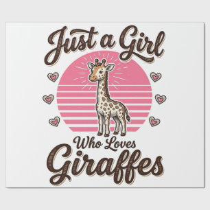 Papel De Regalo Solo una chica que ama las jirafas Diseño de camis