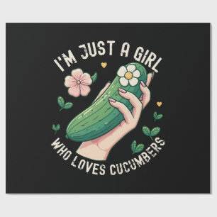 Papel De Regalo Sólo Una Chica Que Ama Los Pepinos - Vegetariana D
