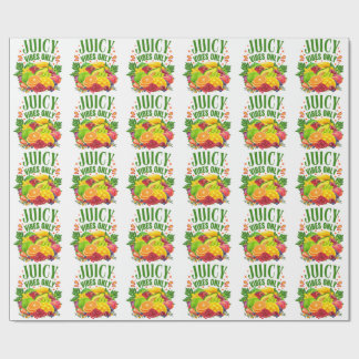 Papel De Regalo Sólo Vibraciones Jugosas: Frutas Frescas y Vida Sa