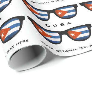 Papel De Regalo Sombras cubanas personalizado texto y ajuste de re