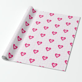 PAPEL DE REGALO SOMBRAS DE CORAZONES DÍA DE SAN VALENTÍN DE ROSA