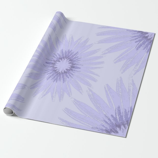Papel De Regalo Sombras de girasoles de lavanda (Desenrollado)
