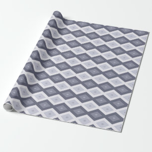 Papel De Regalo Sombras de patrón de diamante gris azul