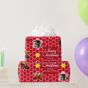 Papel De Regalo Sombras del modelo de estrella del abrigo rojo de
