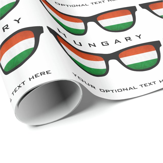 Papel De Regalo Sombras húngaras personalizado texto y ajuste de r (Esquina del rollo)