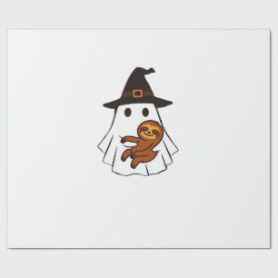 Papel De Regalo Sombrero de Bruja Fantasma de Halloween de Perezos