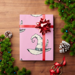 Papel De Regalo Sombrero de Bruja Rosa