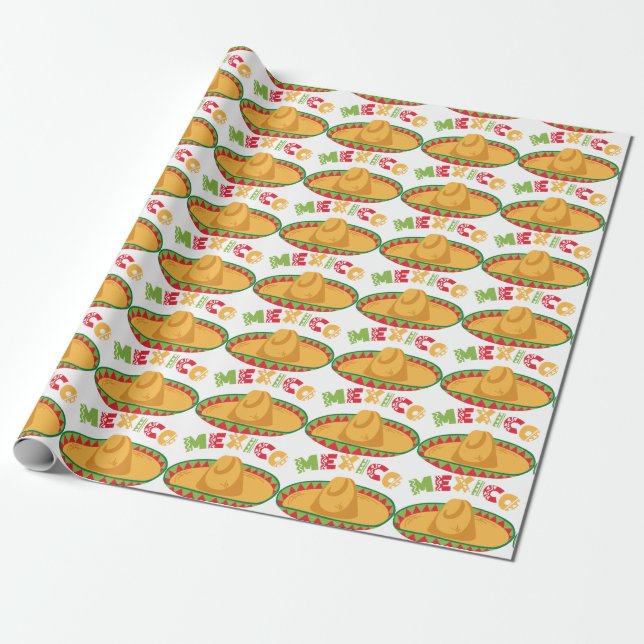 Papel De Regalo Sombrero de México (Desenrollado)