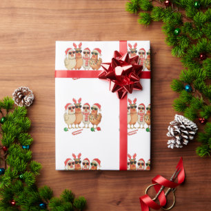Papel De Regalo Sombrero de Santa de Navidad de Pollo Granja Famil