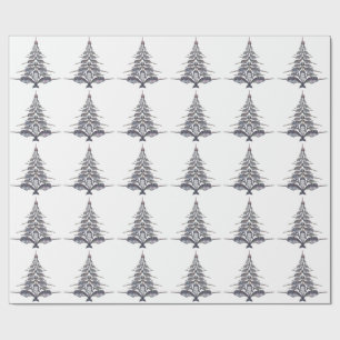 Papel De Regalo Sombrero de Santa Narval Luces de Navidad Xmas Mar